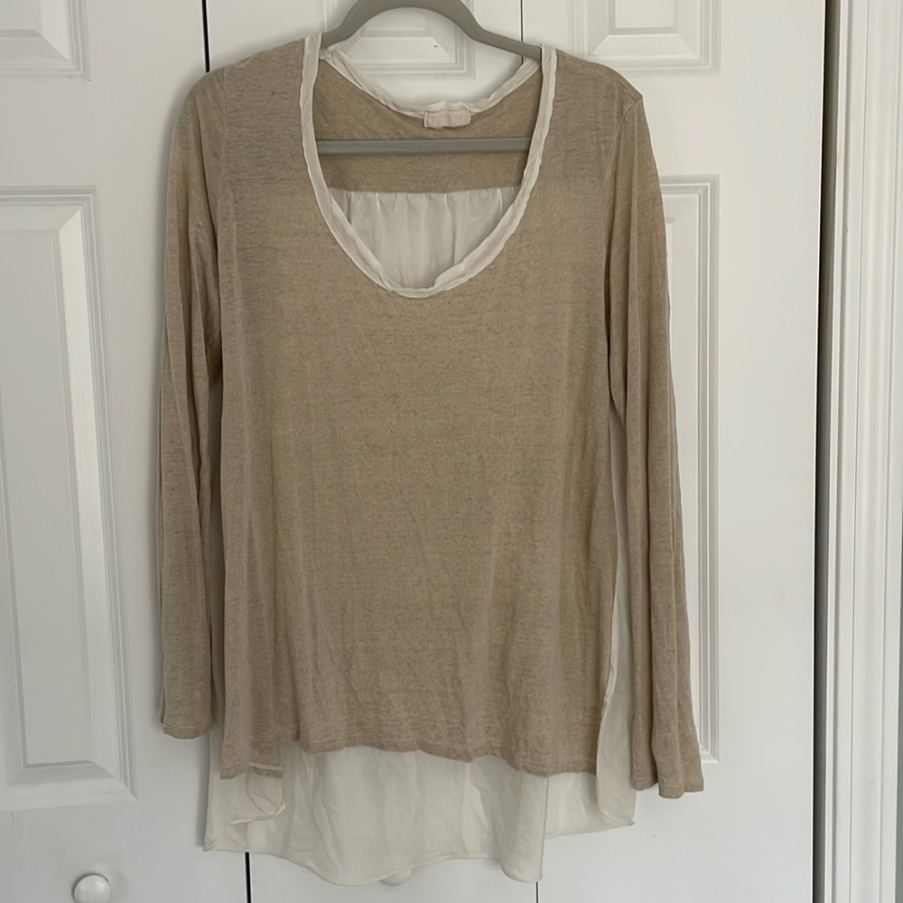 Beautiful neutral tunic with sheer back